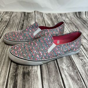 Mossimo Supply Co. Women's Classic Multicolor Pink Grey Blue Slip-On Shoes 10
